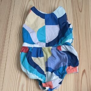 Tea Collection Multicolor Keyhole Baby Romper